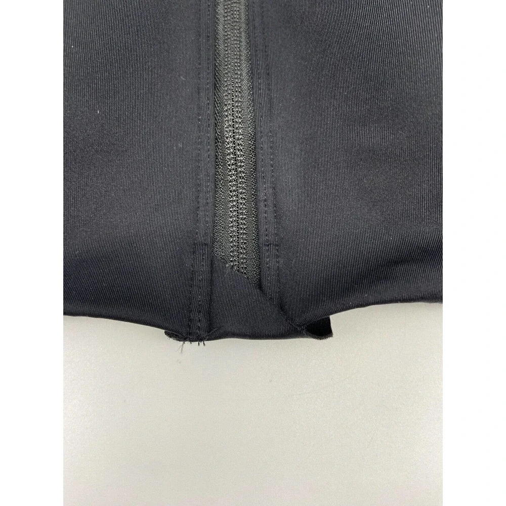 Nike‎ Dri-Fit Sports Bra Women’s Sz S Racerback Zip Up Padded Compression Black
